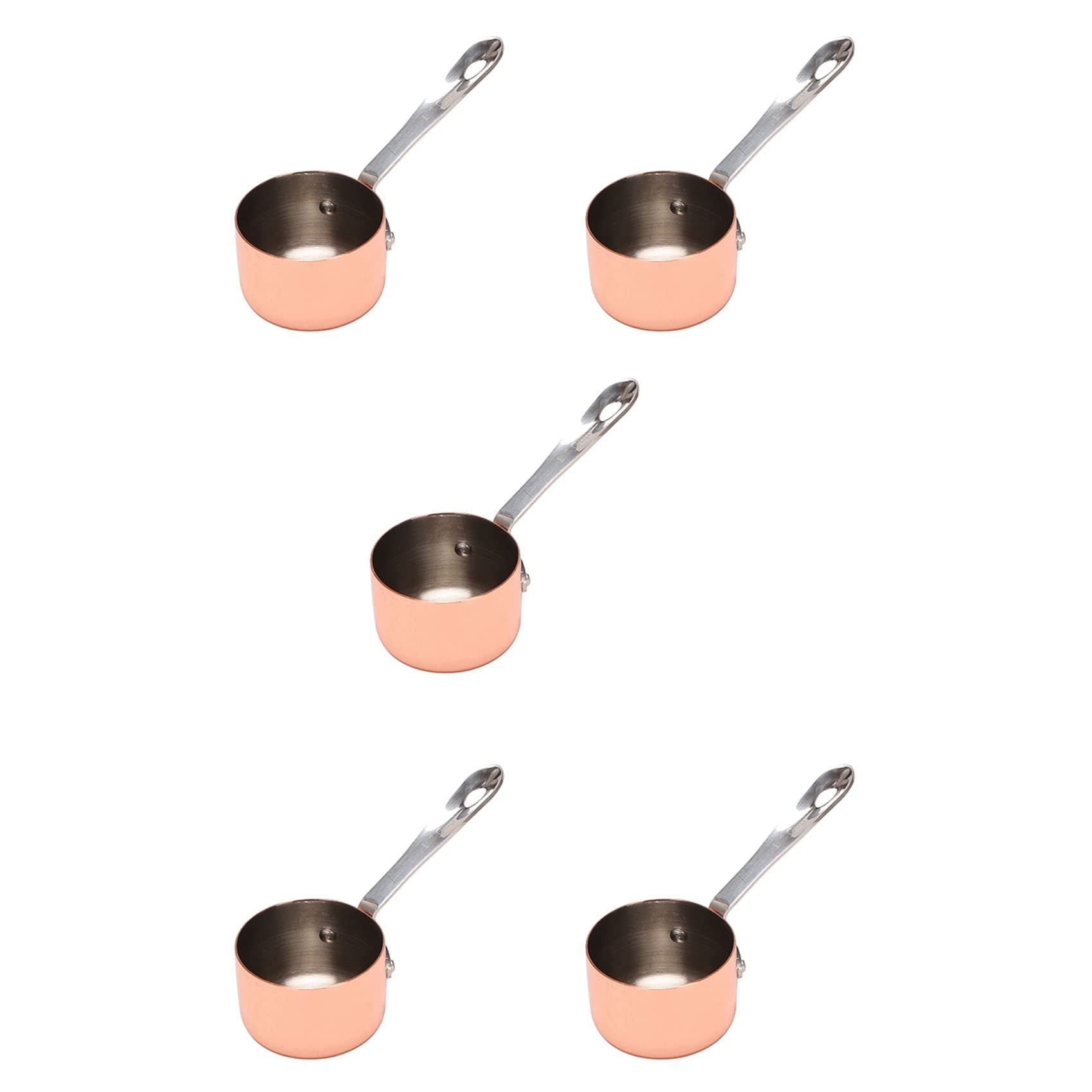 Lot de 5 saucières plaquées cuivre pour sauce, lait, frites, sauce, restaurant occidental, pot en cuivre spécial 3,8 cm