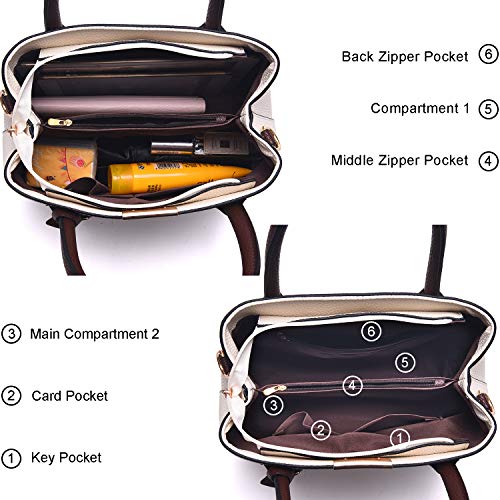 COCIFER Women Top Handle Satchel Handbags Shoulder Bag Tote Purse Messenger Bags - Thumbnail 6