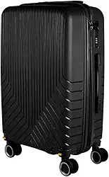 Mala de Viagem Media em Polipropileno 4 rodas 360 - AeroMalas Miami (Preto)