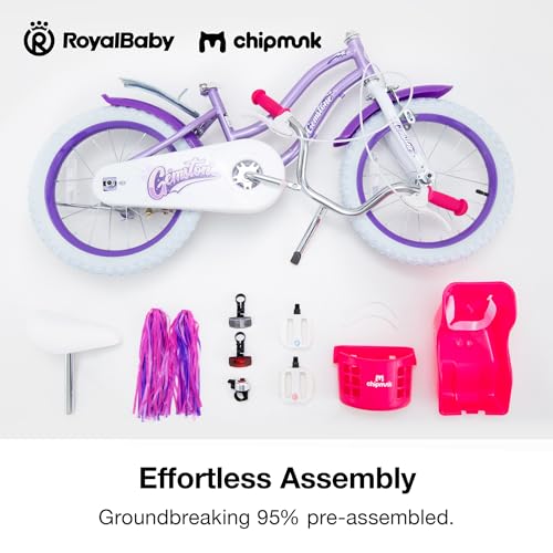 Image of Chipmunk Kids Bike Toddlers 12 14 16 18 Inch Wheel Bicycle Beginners Boys Girls Ages 3-11 Years, Multiple Color Options