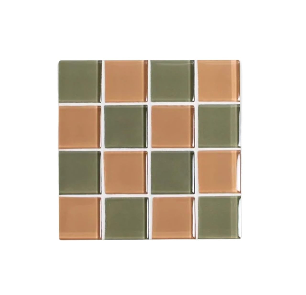 Coaster 2pcs Mosaic Coaster Vibrant Tile Beverage Coasters With Intricate Patterns For Home Decor Without Cup(Color2)