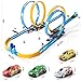 MSKOLER Car Race Track Sets for Kids 3 4 5 6 7 8 9 Years Old - Toy Car Track Set for Boys 3-5 6-8 8-12, Competitive Racing Game with 4 Small Cars, Boys Toy, Gifts Toys Cars for Toddlers Girls 3-8