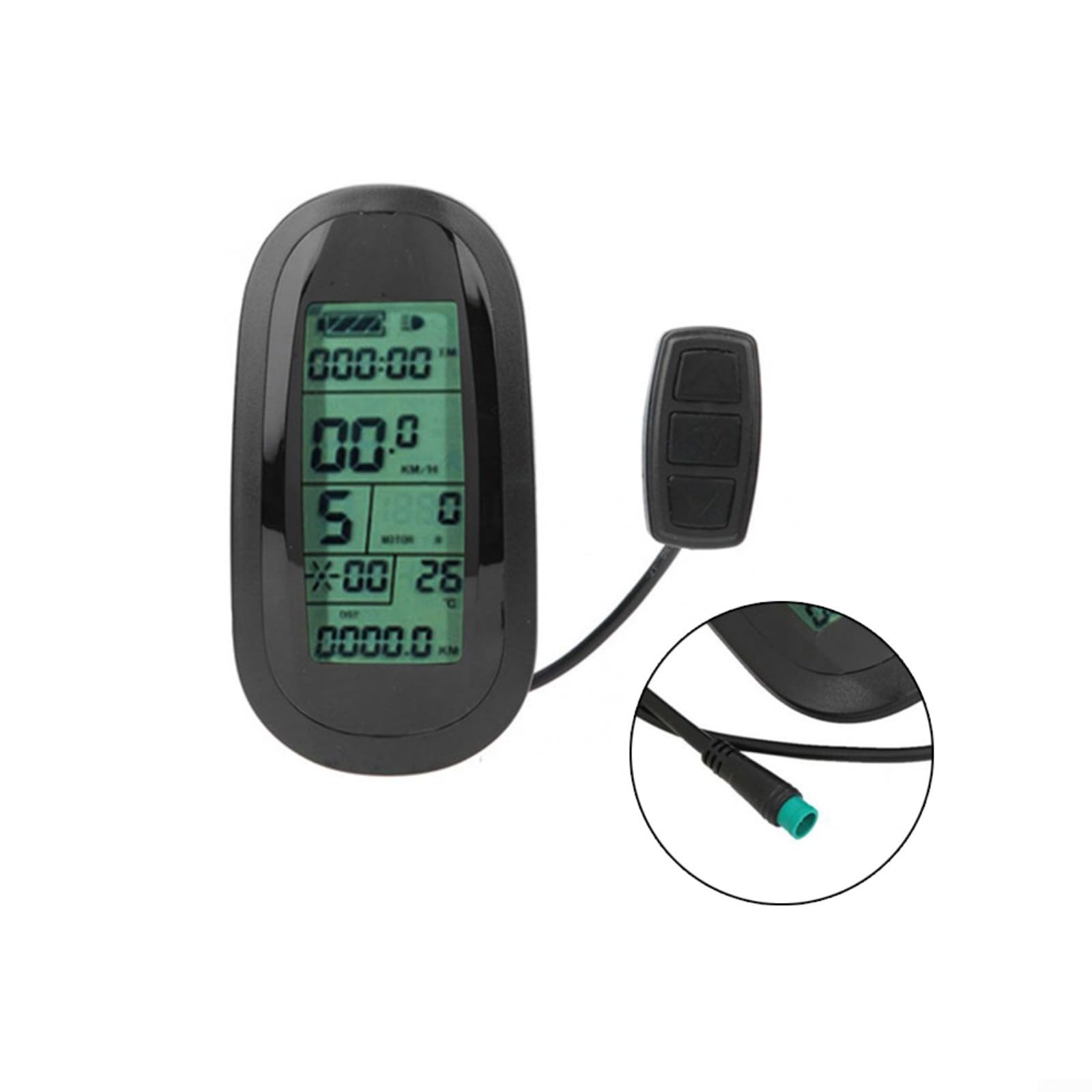KT-LCD6 Display LCD per E-Bike, 24V-48V Auto-ID, 5-Pin Impermeabile, Pannello ABS per Controller KT, Accessori Ciclismo Pendolarismo