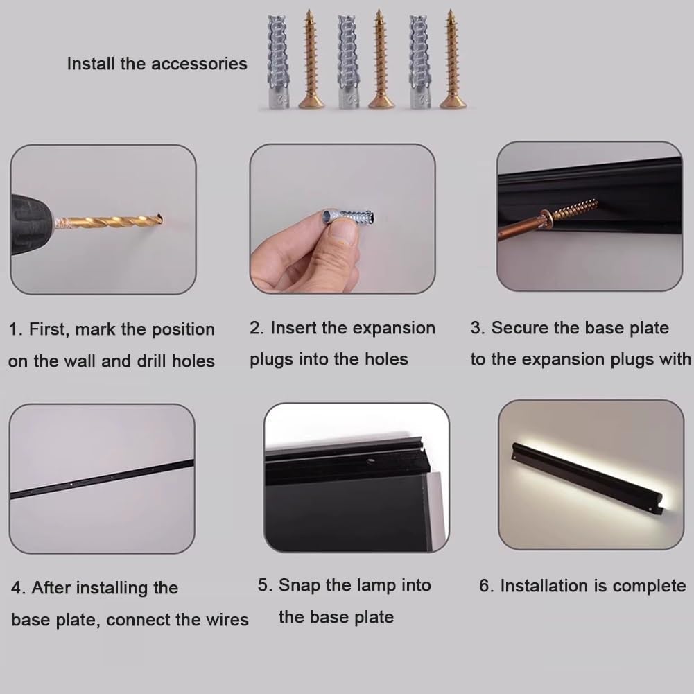 LED Motion Sensor Stair Light, Wall-Mounted Aluminum Railing Illumination for Indoor Steps, Energy-Saving Safety Lighting Solution for Home Stairs