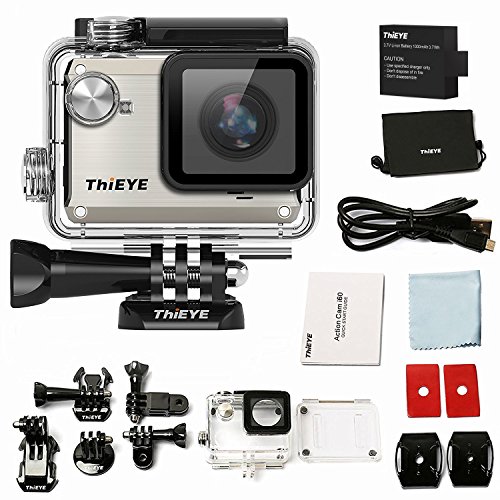ThiEYE Action Cam HD Actionkamera Wifi 12MP 1080P 30fps Sport Kamera 1.5 Zoll 40M Wasserdichte Helmkamera mit 1000mAh…