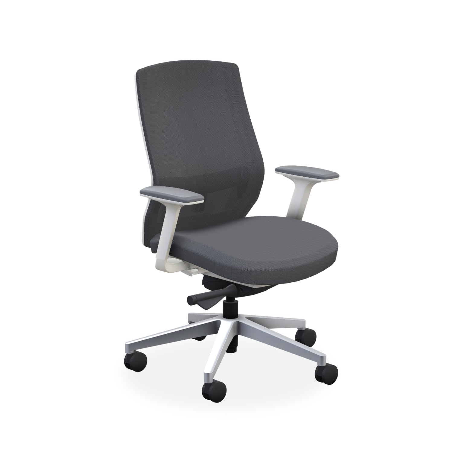 UPLIFT DESK Envoke Ergonomic Office Chair - Adjustable Lumbar Support, Mesh Back, Synchro-Tilt Recline Home Office Desk Chairs with 3-Way Arms, 300 lb Capacity (Slate)