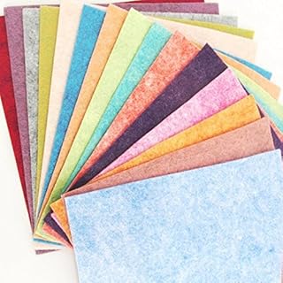 15 Luminous Heathered Colors 9X12 inch Merino Wool Blend Felt Sheets Collection - OTR felt
