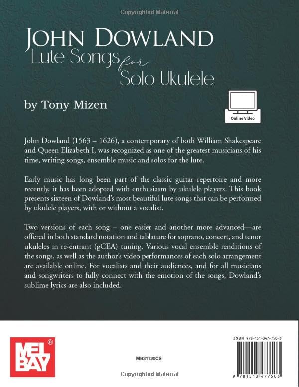 John Dowland Lute Songs for Solo Ukulele - Image 2