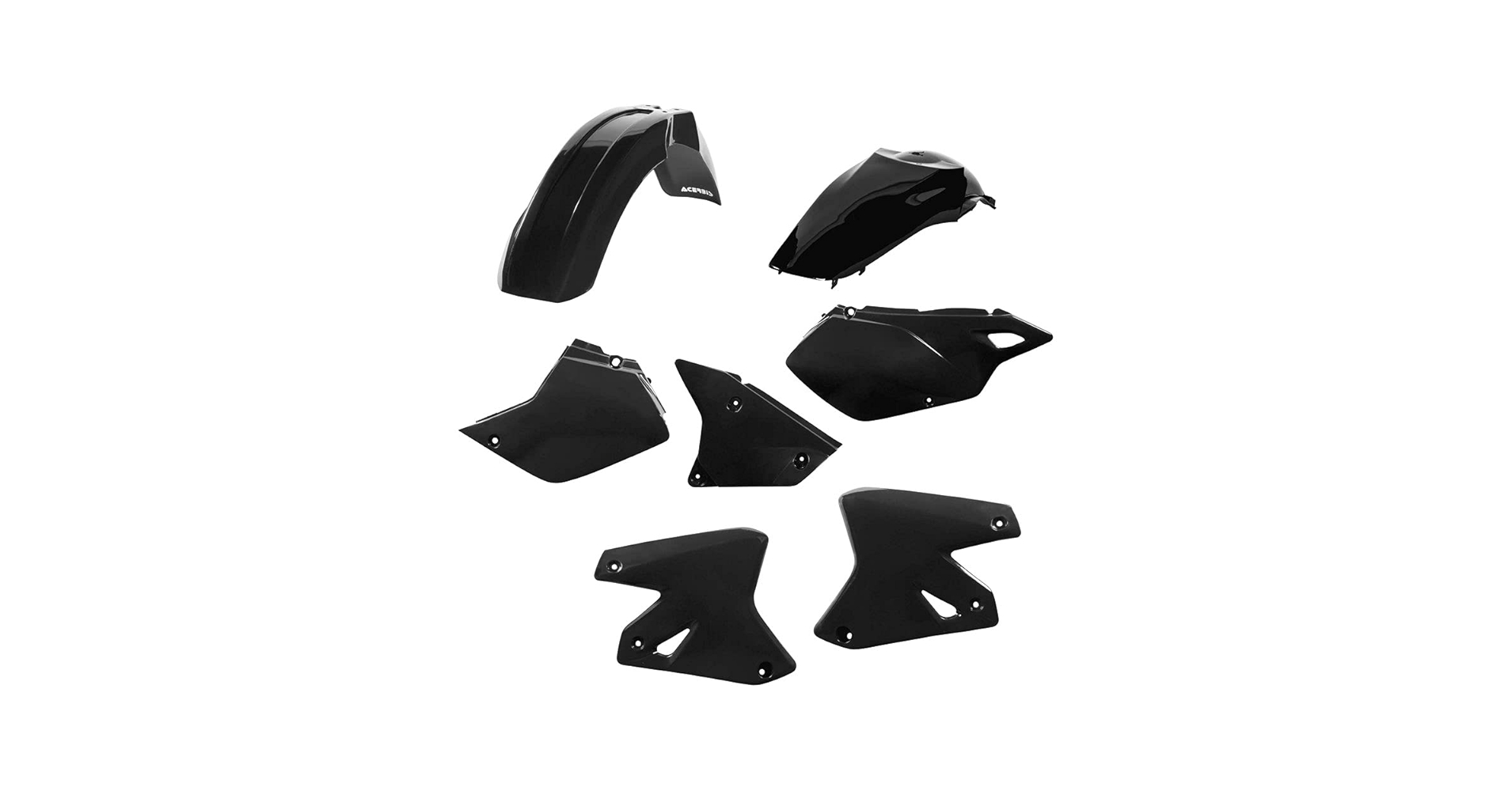 Amazon.com: Acerbis Replica Plastic Kit Black for Kawasaki KLX400R