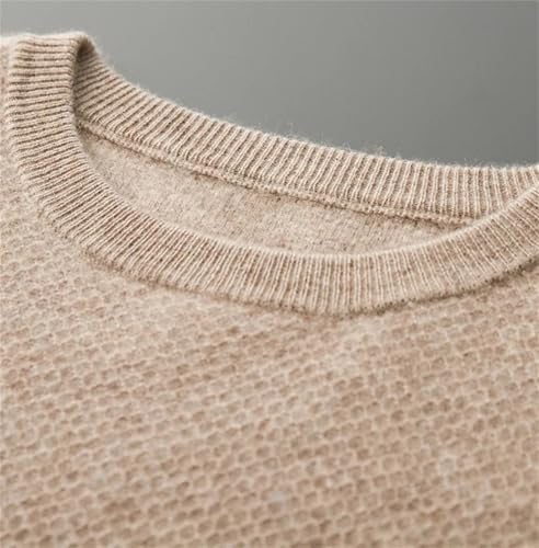 Men's Cashmere Sweater Crewneck Long Sleeve Knitted Pullover3