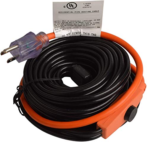 HYDRO MASTER Water Pipe Heating Cable Antifreeze Cable with Thermostat 18 Feet 126 W by HYDRO MASTER - Image 2