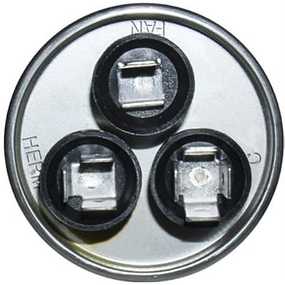 GE / Genteq 27L889 97F9851 - 45 + 5 uf MFD 440 Volt VAC Genteq Replacement Round Dual Run Capacitor