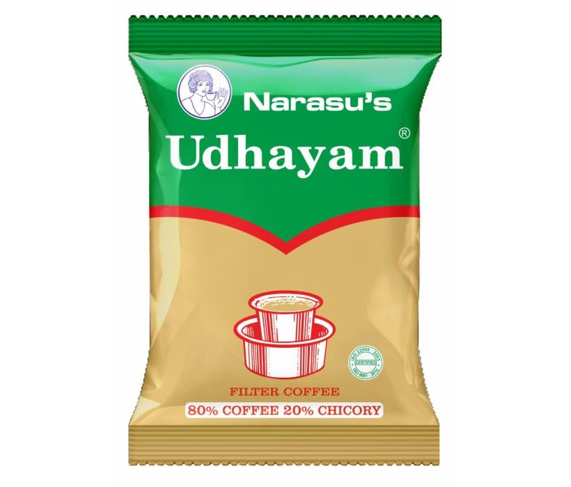 Narasu's Udhayam Filter Coffee Powder, 80% Coffee 20% Chicory Blend, 500 Gm