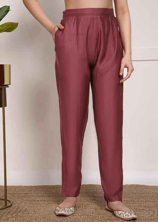 Image of Women's Viscose Rayon Embroidered Kurta Pant Set with Dupatta