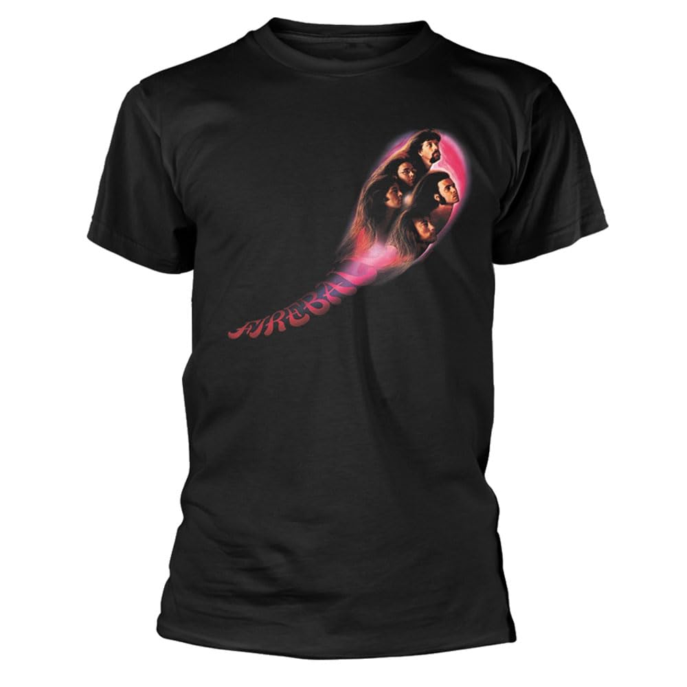Plastic Head Men's Black Deep Purple Fireball Band Logo T Shirt Xxxl