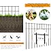 Adavin Small or Medium Animal Barrier Fence, 15 Pack Black 20 In(L)X12 In(H) Dog Digging Fence Barrier, Dog Rabbit Fences Protector,Outdoor Pet Metal Fences Panel Ground Stakes for Yard.Total 25 Ft(L)