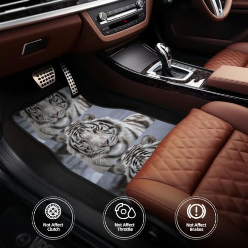 Alfombrillas de coche tigre de invierno accesorios de neopreno antideslizante juego de 4 5