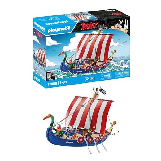 PLAYMOBIL | Asterix | Piratenschiff | Asterix Spielset | Piratenschiff Spielzeug | Asterix und Obelix | Abenteuer Spielzeug für Kinder ab 5 Jahren | 71888