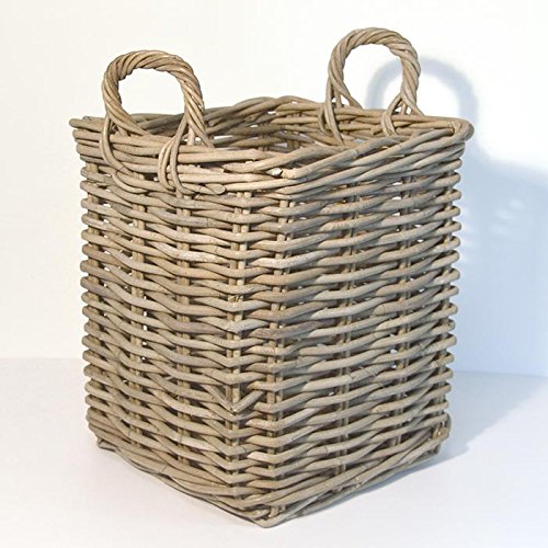 Fireside Square Log Basket - Small Grey [Kitchen & Home]