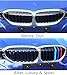 TOPGRIL M-Colored Stripe Grille Insert Trims M Sport Grille Insert Trim Strips For 2019-2022 BMW G20 G21 3 Series 330i 340i w/ 2020 2021 (8-Beams ONLY)