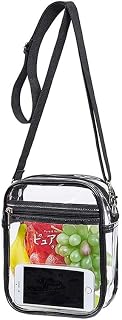 Transparent Crossbody Bag Unisex Clear Sport Wallet Adjustable Shoulder Straps Suitable for Concerts and Sports Events