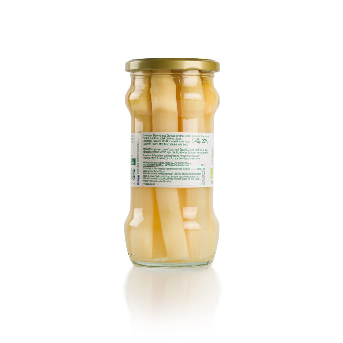 Ekolo Espárragos Blancos Muy Gruesos Bio, 6 Tarros, 540g 3240g