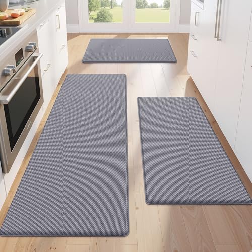 KitchenClouds 3PCS Grey Kitchen Mats