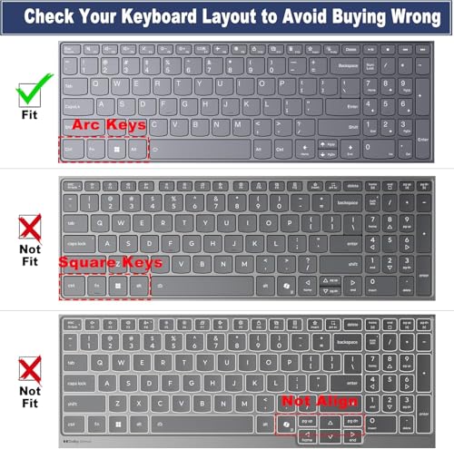 Image of RAYA Silicone Keyboard Cover for Lenovo Ideapad Slim3 /Slim5 [ 82XM0113IN / 83ER00MCIN / 83DC00ACIN ] and LOQ 12th Gen [ 83LK009VIN / 83LK0032IN ] 15.6inch Laptop (Black)