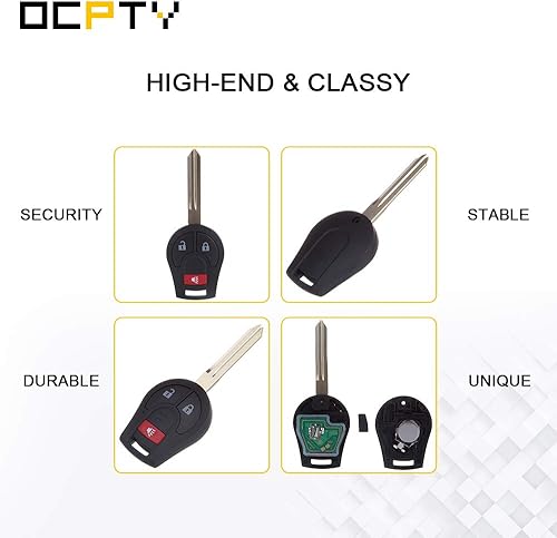 Miniatura 6 de OCPTY 1 X Flip Key Entry Control Remoto Transmisor Reemplazo para Infiniti FX35 FX45 QX4 para Nissan Armada Cube Frontier NV1500 Quest