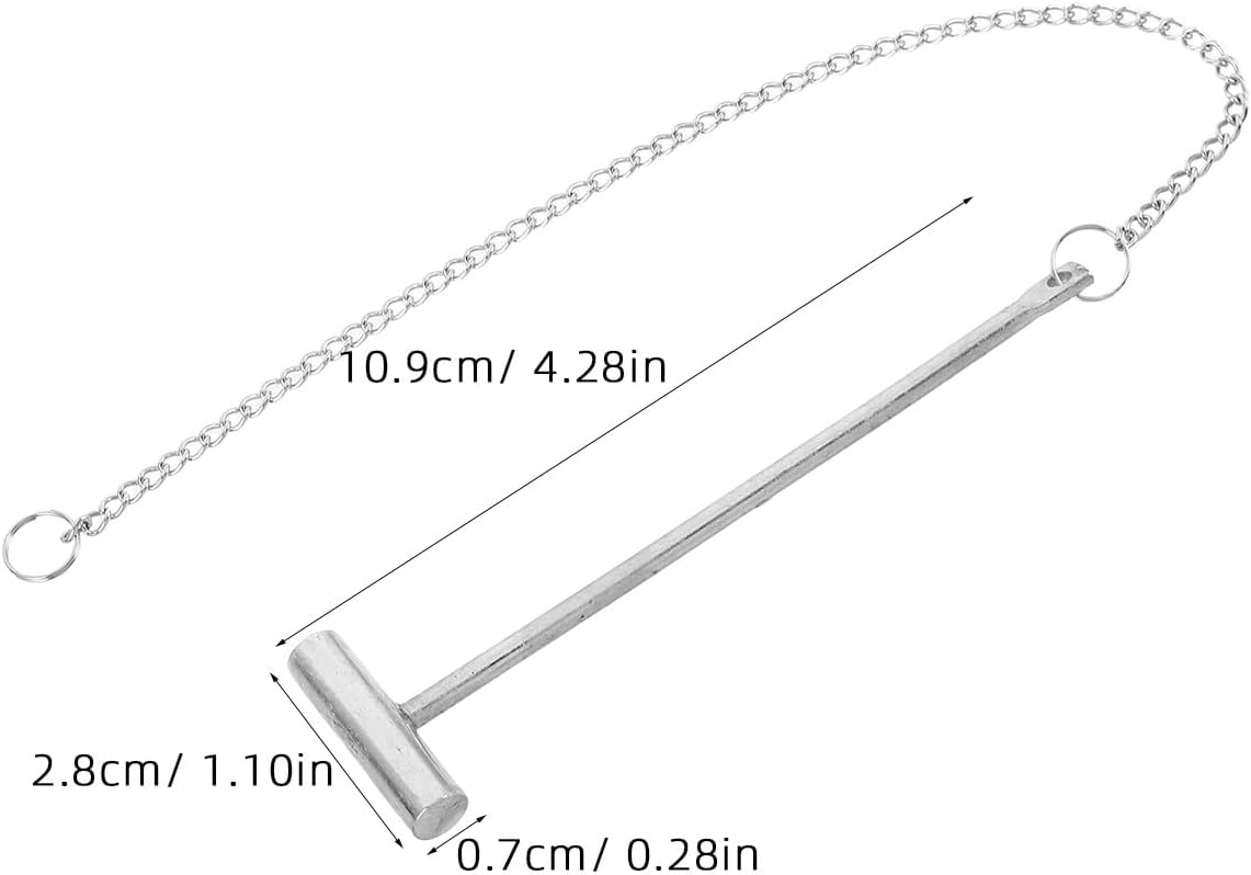 Glass Breaker Hammer with Chain, Emergency Call Point Striker, Stainless Steel Safety Tool for Fire Alarm Box, Evacuation, Commercial Office Use