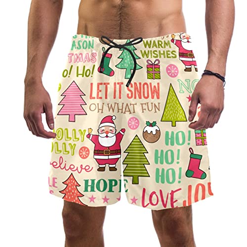 Maillots de bain hommes JDEZ short de plage anti-humidité pour Noël