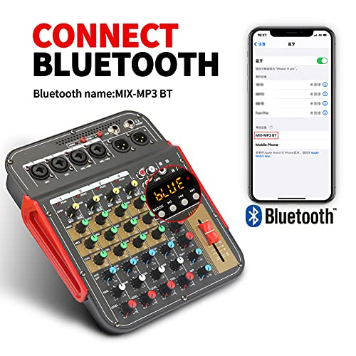 Dj Mixer Draagbare Audio Mixer Dj-console Met Dsp Effect Sound Card, Bluetooth, Usb Audio Mixer Voor Pc Party Studio Recording - Image 7