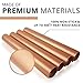 Premium Large Copper Grill and Bake Mats Set of 4 with Oil Brush - 15.75 X 13 inches - Non Stick BBQ Grill Mats for Grilling & Baking on Gas, Charcoal, and BBQ Grills - Easy to Clean and Reusable
