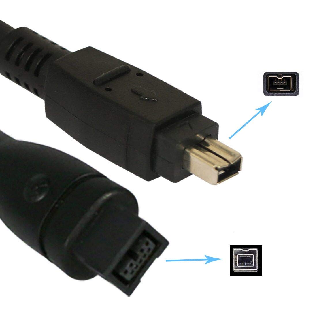 NFHK USB-hane Till Firewire IEEE 1394 4-stifts Hane ILink-adapterkabel Fu00f6r DCR-TRV75E DV 1 M USB Firewire-kabel