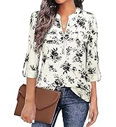 Damen Bluse Mit French Bulldog Print - V-Ausschnitt Langarm Tunika Für Büro & Freizeit