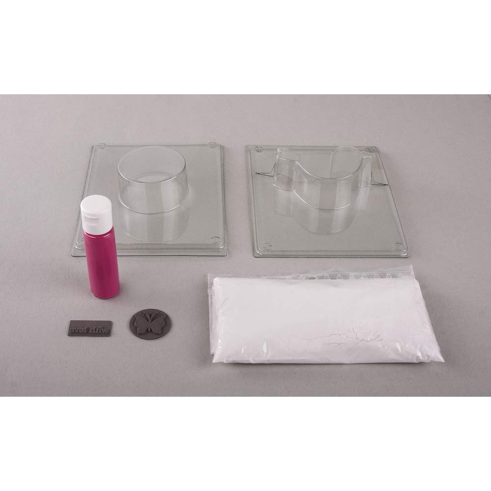 RAYHER HOBBY DIY Casting Kit with Plaster Casting Powder, Moulds, Plaster Colouring, and Two Imprint Labels - Image 2