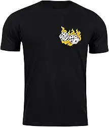 Camiseta algodão dados geek nerd jogos game rpg fire