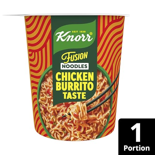 Knorr Fusion Noodles Instant Nudeln Chicken Burrito Taste leckere Nudeln mit Hühnchen-Geschmack fertig in nur 4 Minuten 89 g – Bild 5