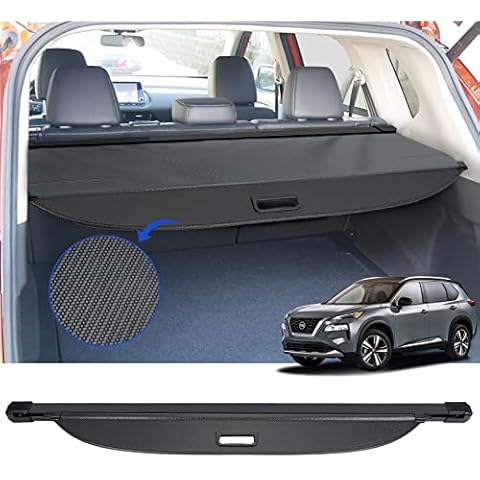 BIGACOVER Cargo Cover for Nissan Rogue 2021 2022 2023 Retractable Rear Trunk Security Cover Shield Shade Accessories No Drilling Required (Not for Rogue Select & Sport) Cover