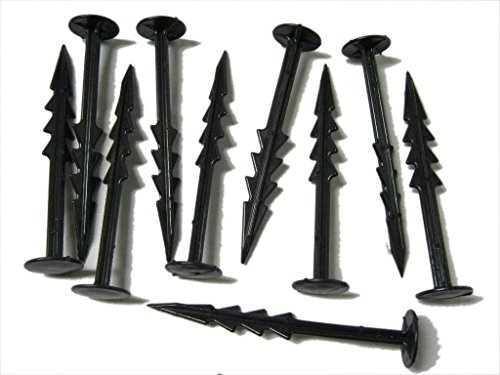 QVS Shop 75 pacciame tappetino plastica picchetti di fissaggio per controllo erbacce per giardino fogli