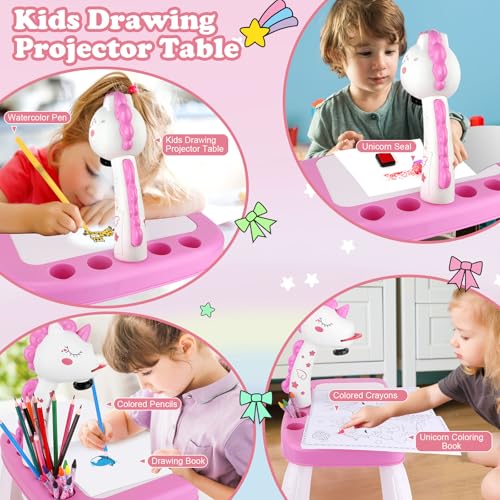Syahro PROJECTOR-01 Unicorn Drawing Projector Table Set For Kids Girls Include Unicorn Art Supplies thumb #4