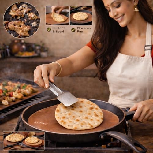 Image of RANDEN Reusable Teflon Baking & Cooking Mat - Heat Resistant, Non-Stick, Waterproof Sheet for Akki Roti, Obbattu, Chappathi, Puran Poli, BBQ & More Baking Essentials (1)