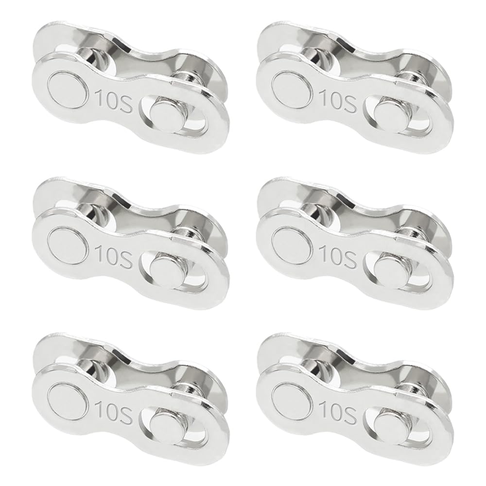 6 Paire Chaine Velo, Bicyclette Manquant Lien 10 Vitesse Chaîne de Vélo Réutilisable Attache Rapide Chaîne Bicyclette Manquant Lien 10 Vitesse Facile à Démonter Connecteur de Chaine Bicyclette
