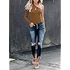 REORIA-Womens-Sexy-One-Shoulder-Short-Sleeve-Knit-Ribbed-Top-Bodysuits Long Sleeve Bodysuit Women Sexy One Shoulder Off The Shoulder Body Suits Knit Ribbed Stretchy Leotard Backless Bodysuits Brown Medium