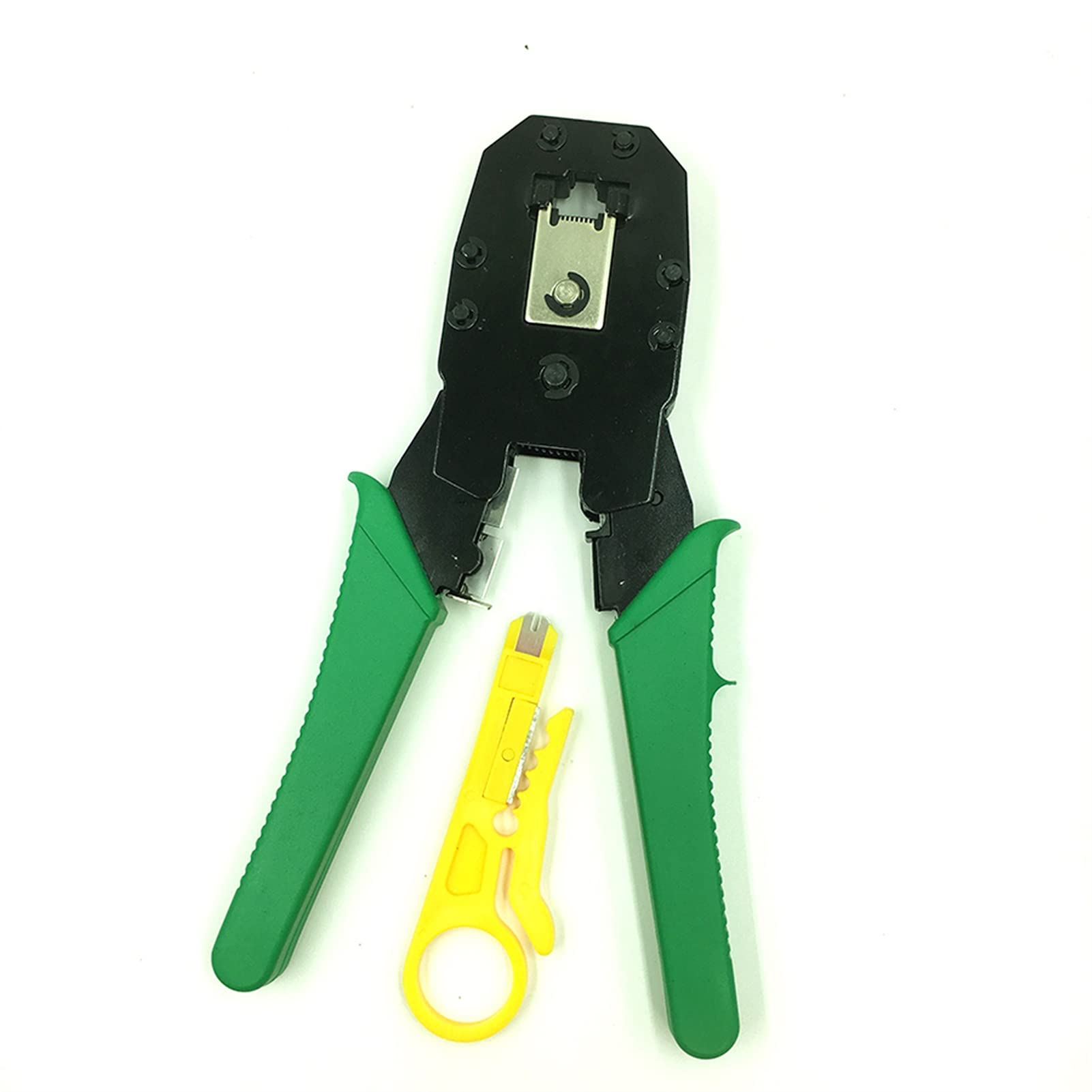 Pinza a crimpare per Cavi Pinze a crimpare per Cavi di Rete + Tester per Cavi di Rete Professionale RJ45 RJ11 RJ12 CAT5 UTP Tester per Cavi LAN Pinza a crimpare, crimpatrice termina