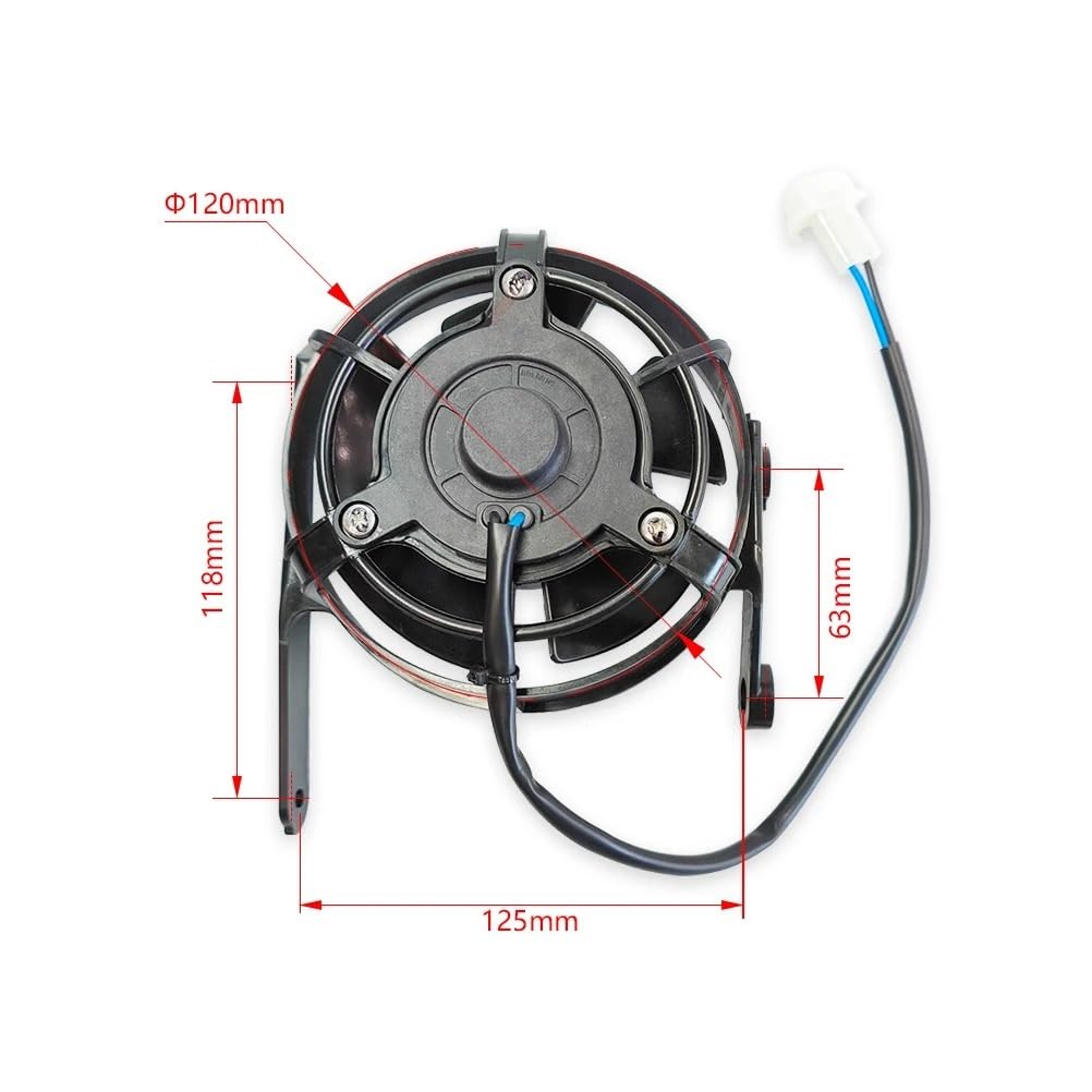 Conjunto del ventilador Ventilador de radiador para motocicleta 58435041000, compatible con HUSQVARNA compatible con KTM 2017-2023