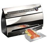 AsianiCandy FBA_T000-18003 Kit for Anova Cookers-20 Reusable Food Vacuum, 1 Hand Pump, 2 Bag Sealing 4 Sous Vide Clips,Easy to Use, Practi, Large, Chrome