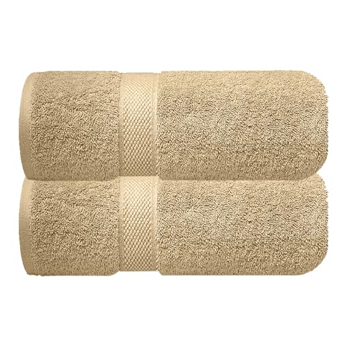 Image of Sulfar 100% Terry Ring Spun Cotton Face Towel - Quick-Dry, Highly Absorbent (480 GSM) (30 x 30 Cm) Bleach Sand (Pack of 2)