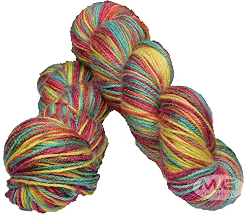 Image of M.G ENTERPRISE Os wal Multi Berry (200 gm) Wool Hank Hand Knitting Wool /Art Craft Soft Fingering Crochet Hook Yarn, Needle Knitting Yarn Thread dye T