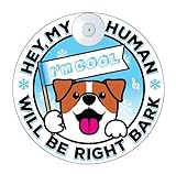 Stay Safe with 'I'M COOL' Car Sign - Visible Pet Safety Alert for Responsible Dog Owners - a must have Auto Accessory for Dog Lovers and Travelers